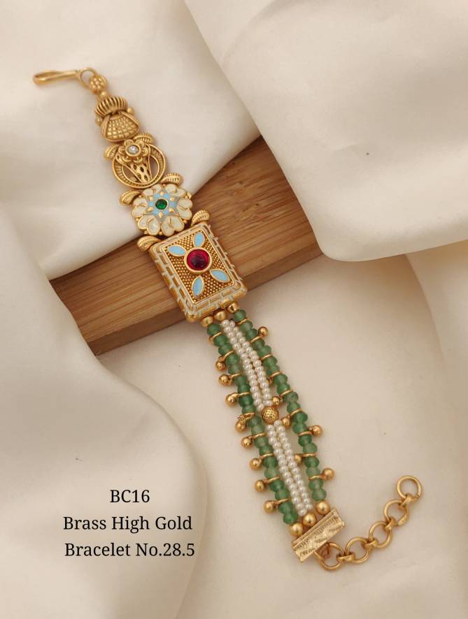 BC16 Designer Brass High Gold Bracelets Wholesale Price In Surat
